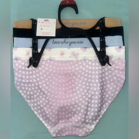 Justice Girls Seamless Bikini Underwear, 5-Pack - Picture 7 of 8